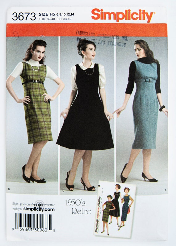 simplicity retro dress patterns Simplicity Vintage Dresses S3046 The Fold Line