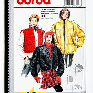 Può includere: Modello di cucito Burda numero 3636 per una giacca, un gilet o una blusa. Il modello include tre stili diversi: una giacca trapuntata gialla, una giacca trapuntata nera e un gilet trapuntato rosso. Il modello è facile da cucire e include istruzioni per cuciture e orli.