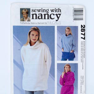 McCall’s 2877 Sewing with Nancy Misses Petite Pullover Tops Pattern 8-22 UNCUT