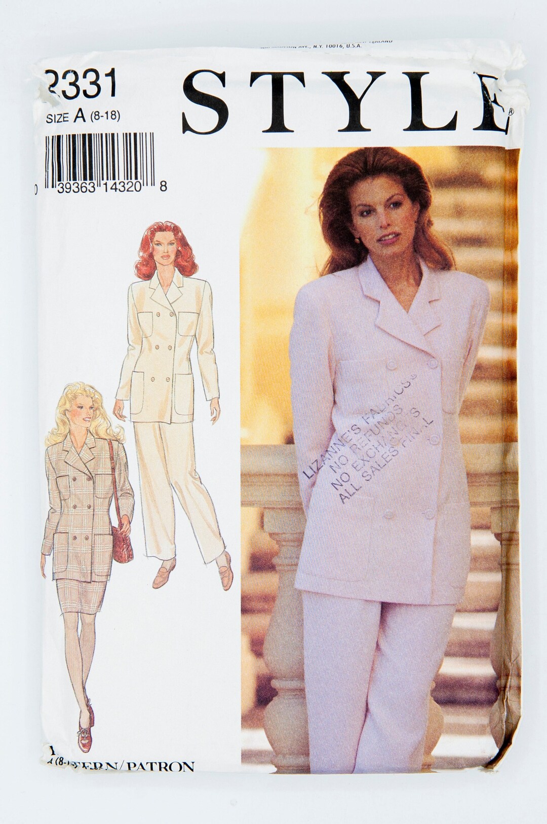 Style Sewing Pattern 2331, Vintage Pattern, Misses' Double Breasted ...