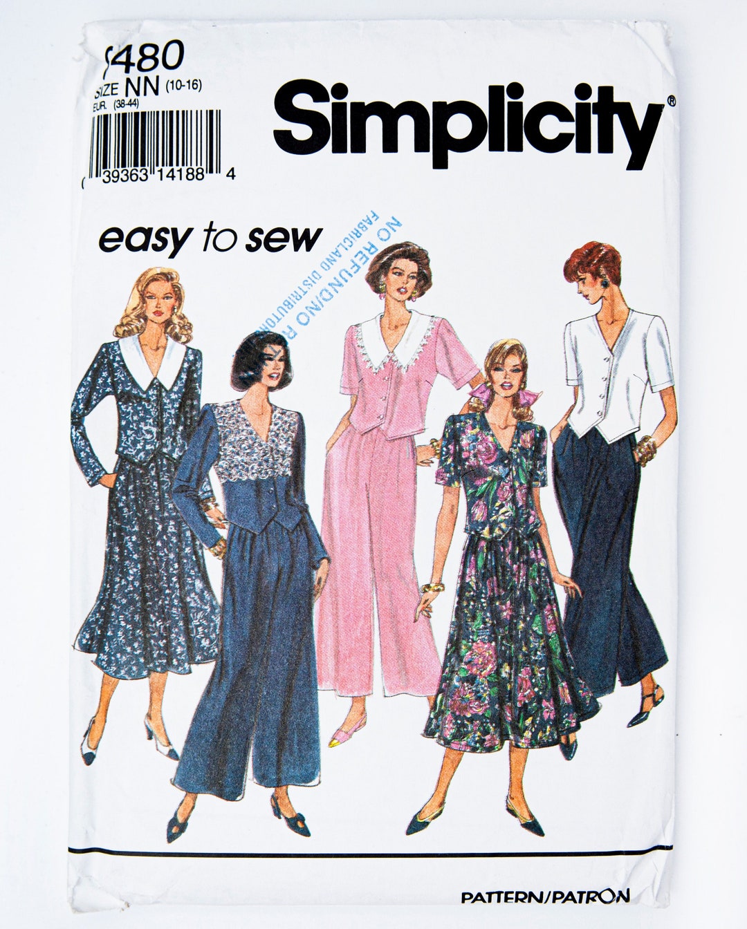 Simplicity Sewing Pattern 8480, Vintage Pattern, Easy to Sew, Misses ...