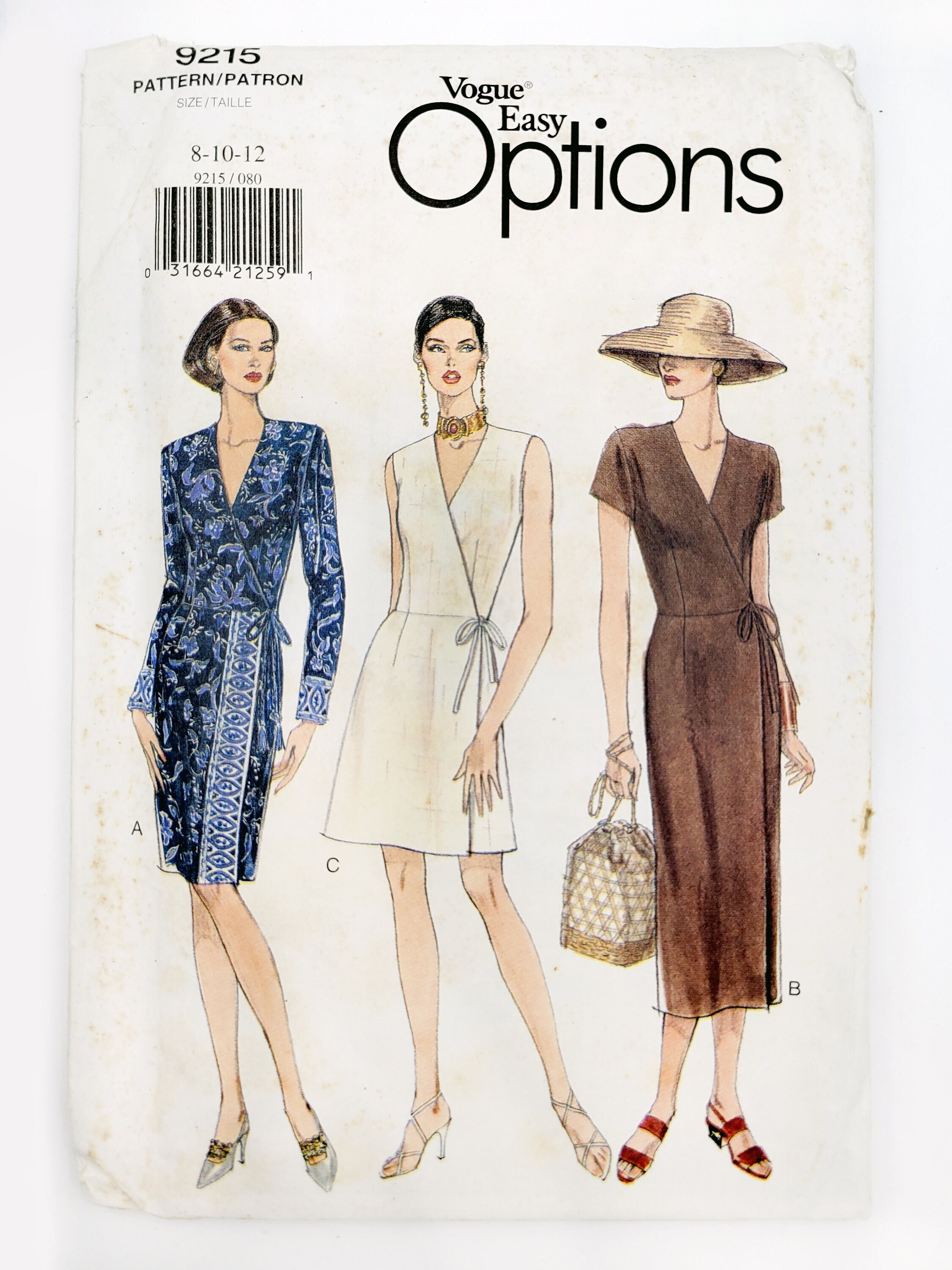 Vogue Sewing Pattern 9215, Easy to Sew, Vintage Pattern, Misses' Dress ...