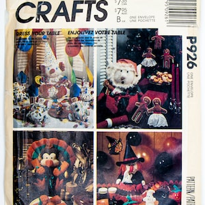 McCall's Crafts Sewing Pattern 926, Dress your Table, Halloween Crafts, UNCUT (factory folded), 1987