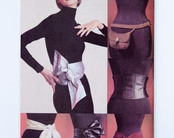Vogue Accessories 7621 Obi Corset Bow Sash Belt Bag Sewing Pattern XS-XL