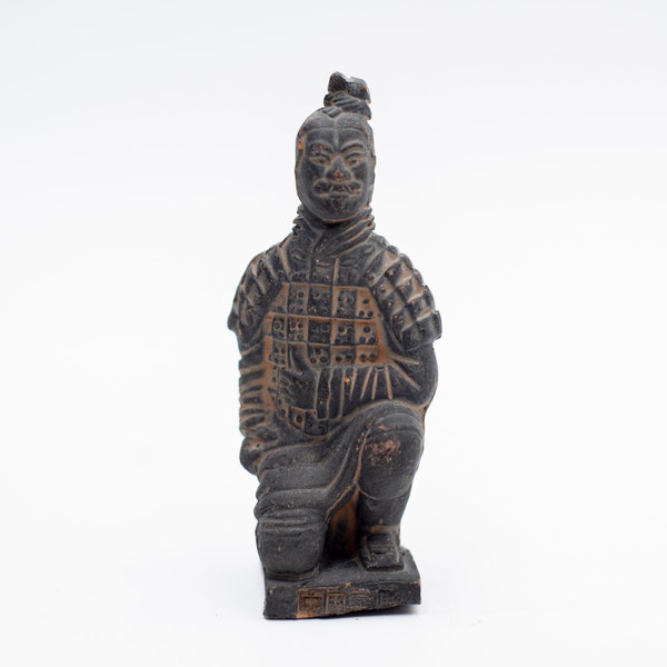 Antieke algemene handen gevouwen terracotta krijger Xian archeologisch standbeeld (mini) #7