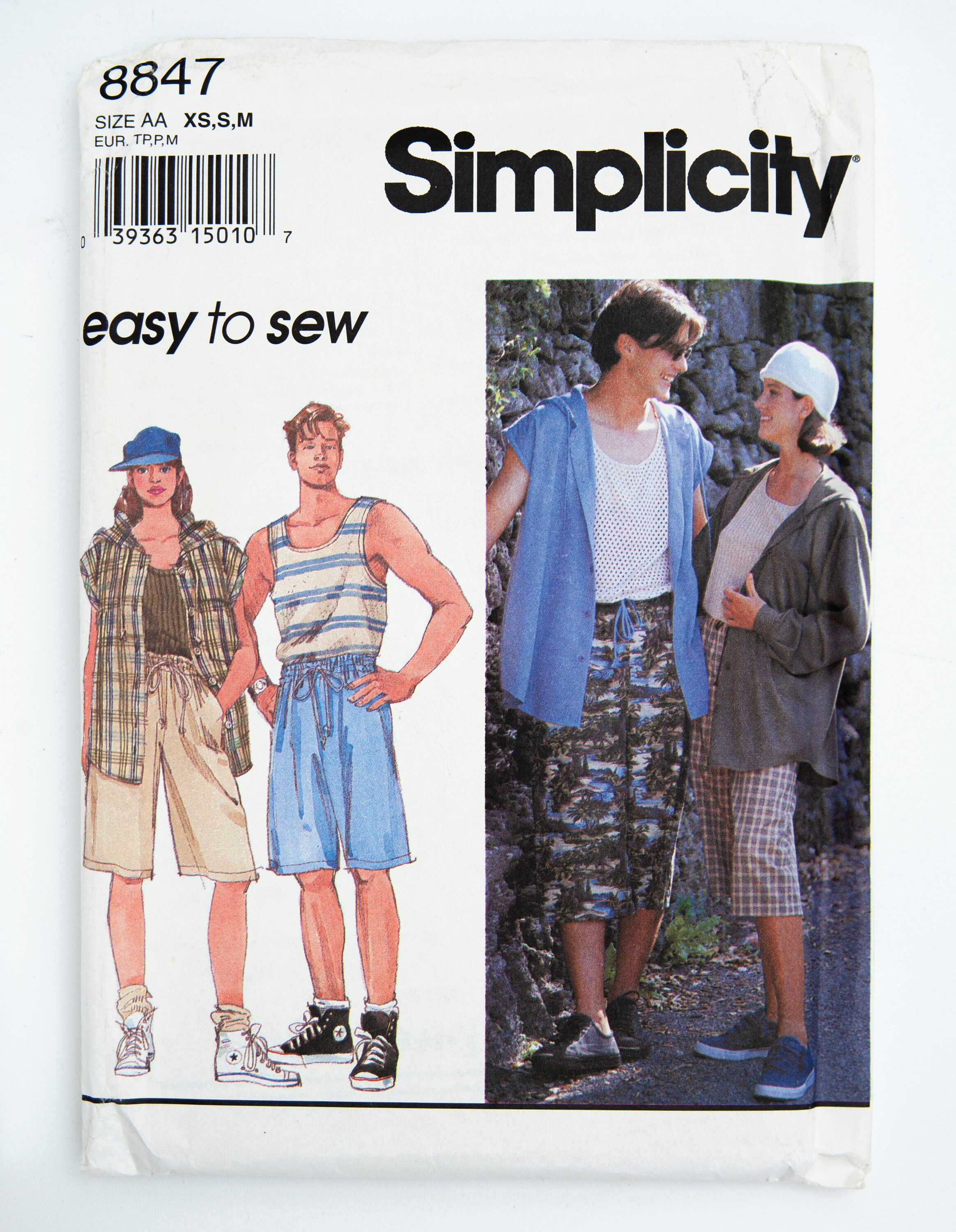 ボトムスパターン Simplicity Sewing Pattern 8847, Easy to Sew, Misses', Men's, Teen