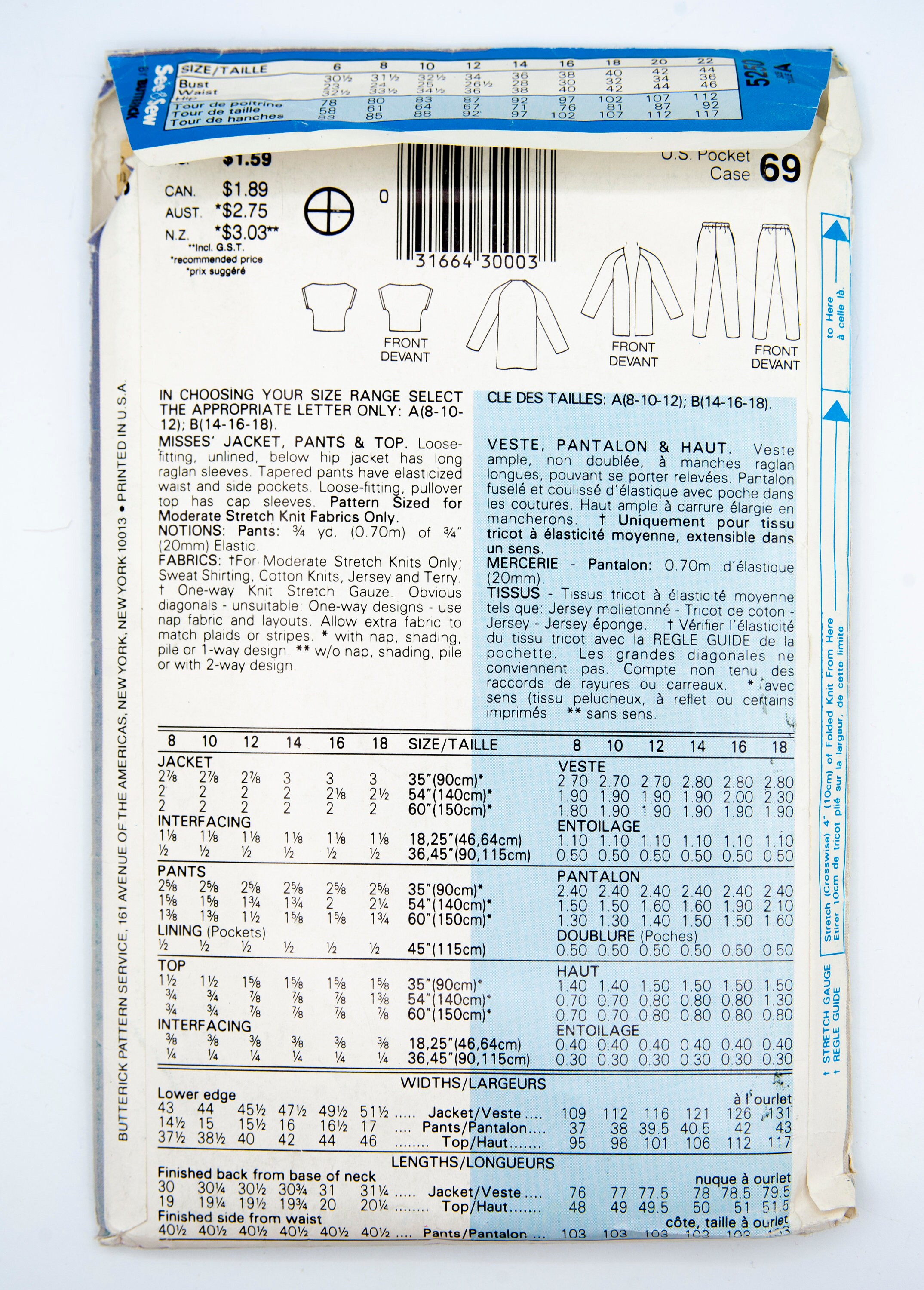 See and Sew Sewing Pattern 5250, Vintage Pattern, Misses