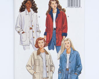 Vintage Butterick 6919 Misses Utility Jacket Sewing Pattern XS-S-M UNCUT