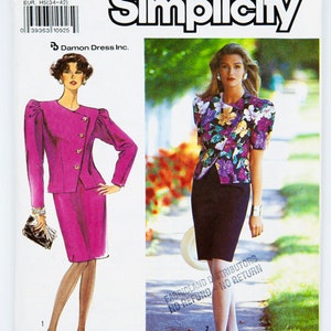 Simplicity Sewing Pattern 7100, Misses Suit-Dress, Jacket, Skirt, Vintage Pattern, Easy to Sew, Size 6-14 UNCUT (factory folded), Year 1990