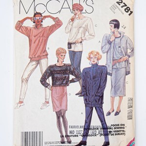 McCall&#39;s Sewing Pattern 2781, Misses&#39; Jacket, Top, Skirt, Pants, Vintage Pattern, Size 14, UNCUT (factory folded), Year 1986