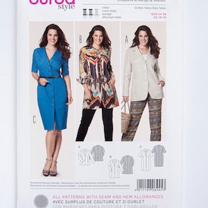 Burda Style Sewing Pattern 6945, Misses&#39; Coat, Jacket, Dress, Plus Size 18-30, UNCUT (factory folded), Year 2014