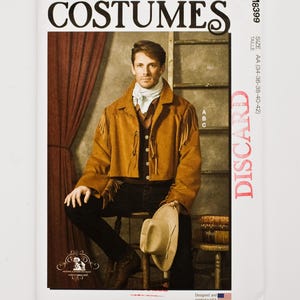 McCall&#39;s Costumes Sewing Pattern 8399, Historic Costume for Man, Civil War Adult Jacket, Vest, Bandana, Size 34-42/44-52, UNCUT (FF) 2023