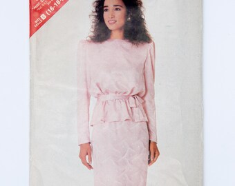 Vintage Butterick See & Sew 5976 Misses Top Skirt Pattern Plus Size 16-24 UNCUT