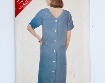 Butterick See & Sew 5370 Back Button Dress Pattern Size 14-18 UNCUT