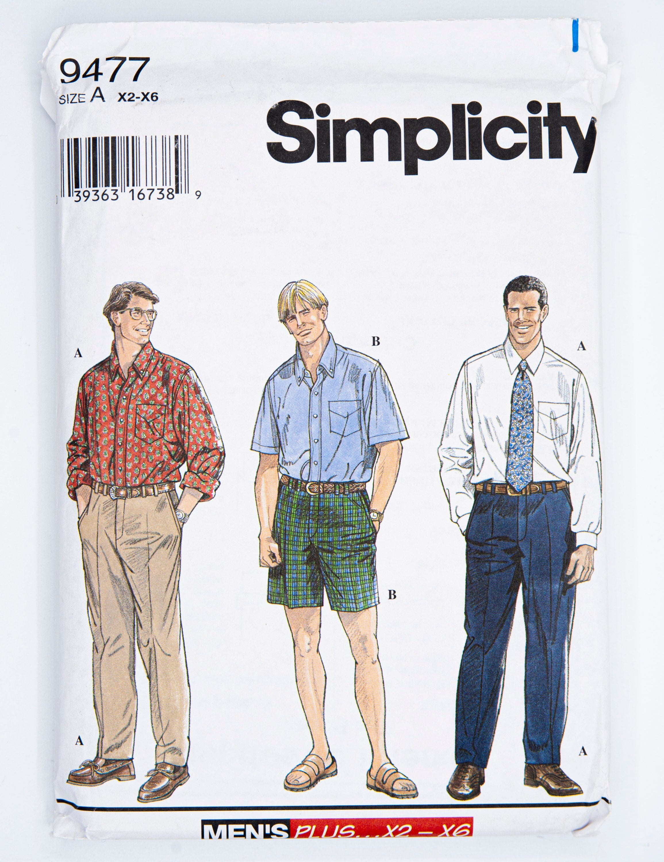 Simplicity Sewing Pattern 9477 Men's Plus Pants Shorts Etsy