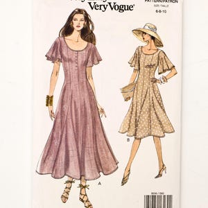 Very Easy Very Vogue Sewing Pattern 8696, Misses&#39; Dress, Vintage Pattern, Easy to Sew, Size 6-8-10, UNCUT (factory folded), Year 1993