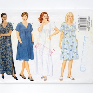 Patrón de costura Butterick 6601 para vestido de tallas grandes (22W, 24W, 26W) SIN CORTAR