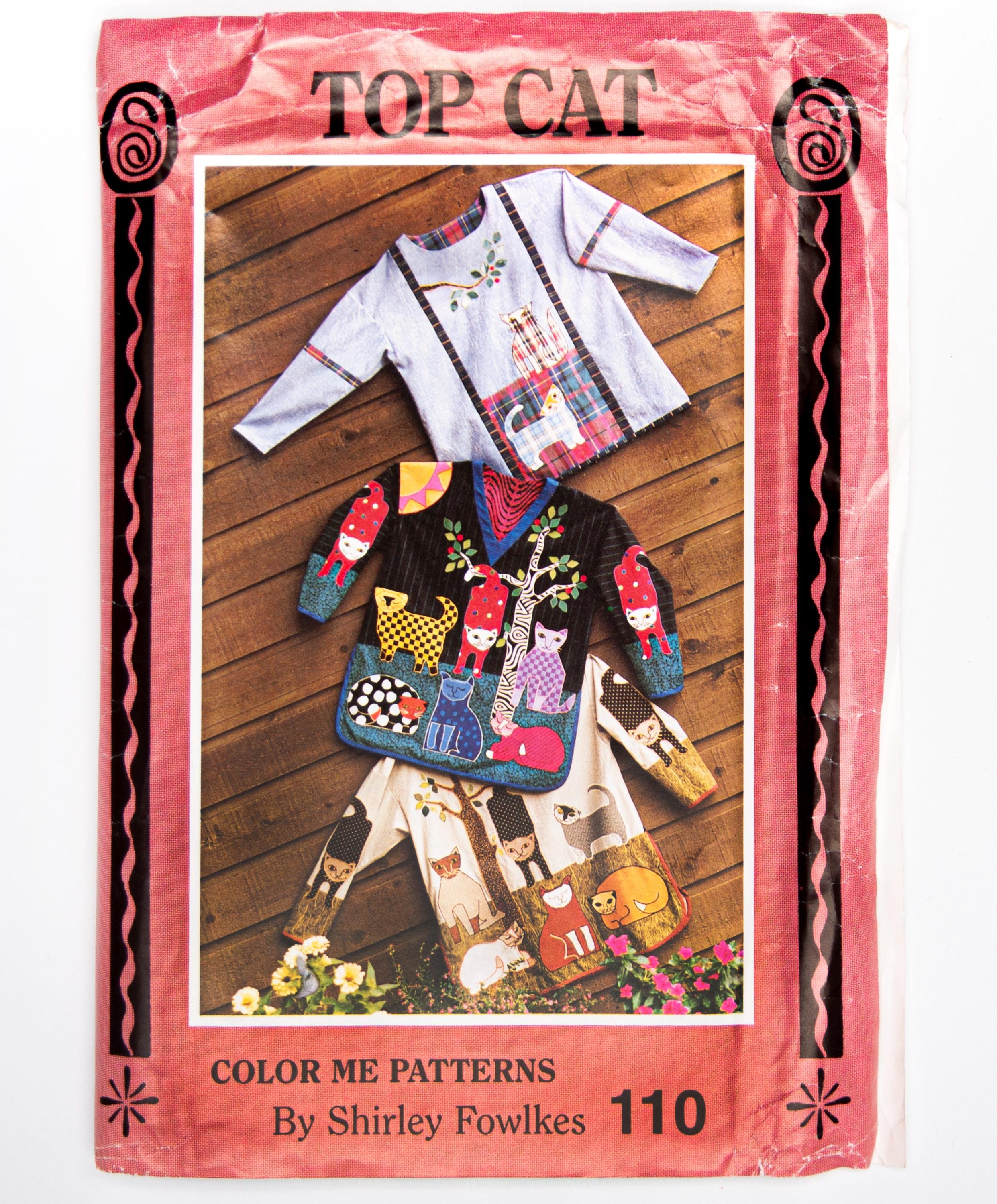 Click Me Pattern Color Me Patterns 110, Vintage Crafts Sewing Pattern, Top Cat, Misses ...