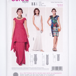 Patrón de costura Burda Style 6944, vestido para señoras, talla 10-22, sin cortar (plegado de fábrica), año 2014