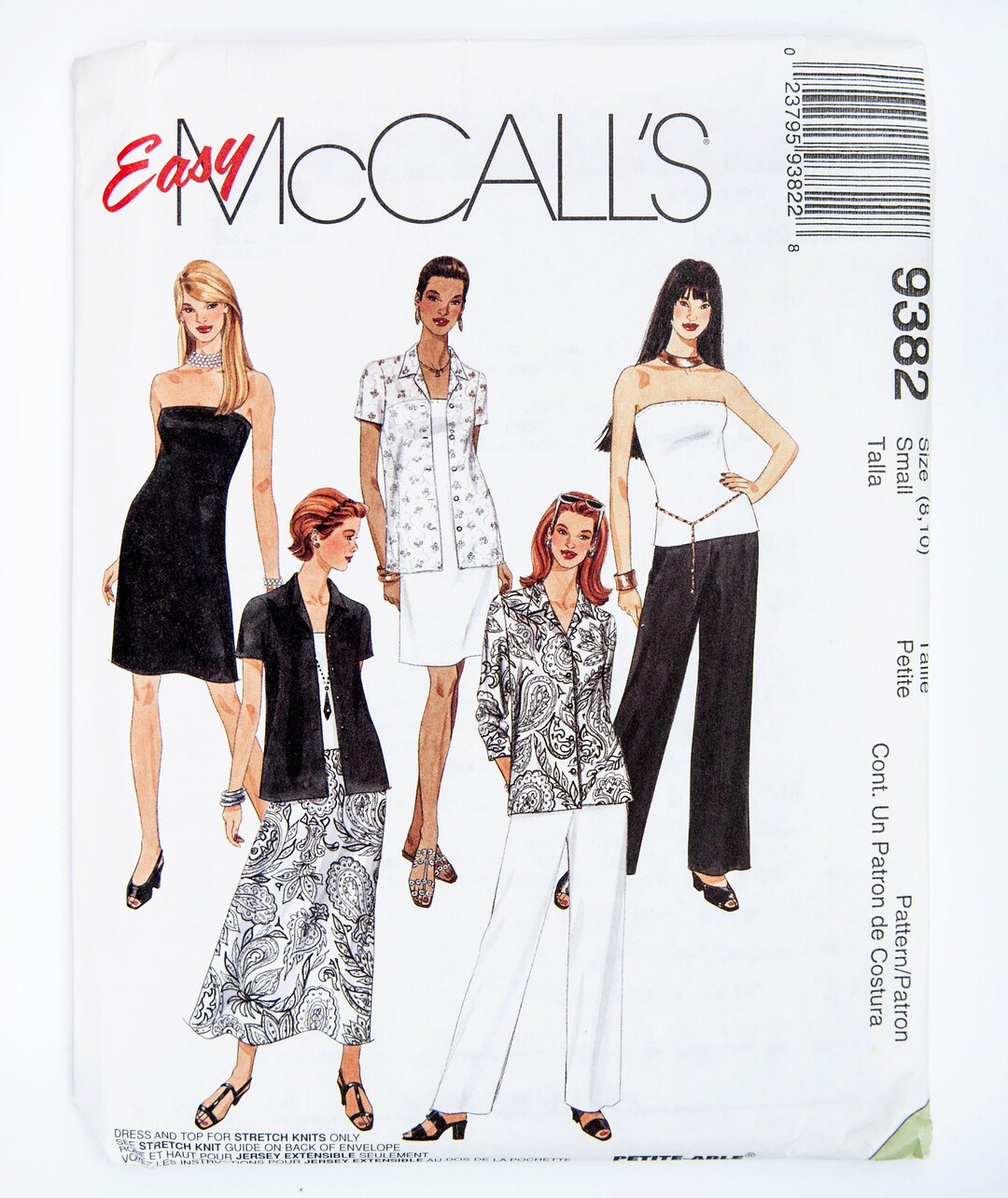 Mccall's Sewing Patterns 9382, Misses' Dress, Top, Shirt,, Pants, Skirt ...