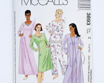 McCall’s 7413 Misses Pajamas Nightshirt Top Pants Shorts Pattern L-XL UNCUT