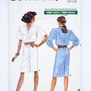 Butterick Sewing Pattern 6192, Misses&#39; Dress, Easy to Sew, Vintage Pattern, Size 12-14-16, UNCUT (factory folded), Year 1988