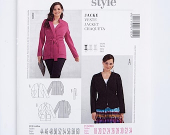 Burda Style Sewing Pattern 7101, Burda Misses' /Women's Jacket, Plus Size 18-34, UNCUT (factory folded), Year 2013