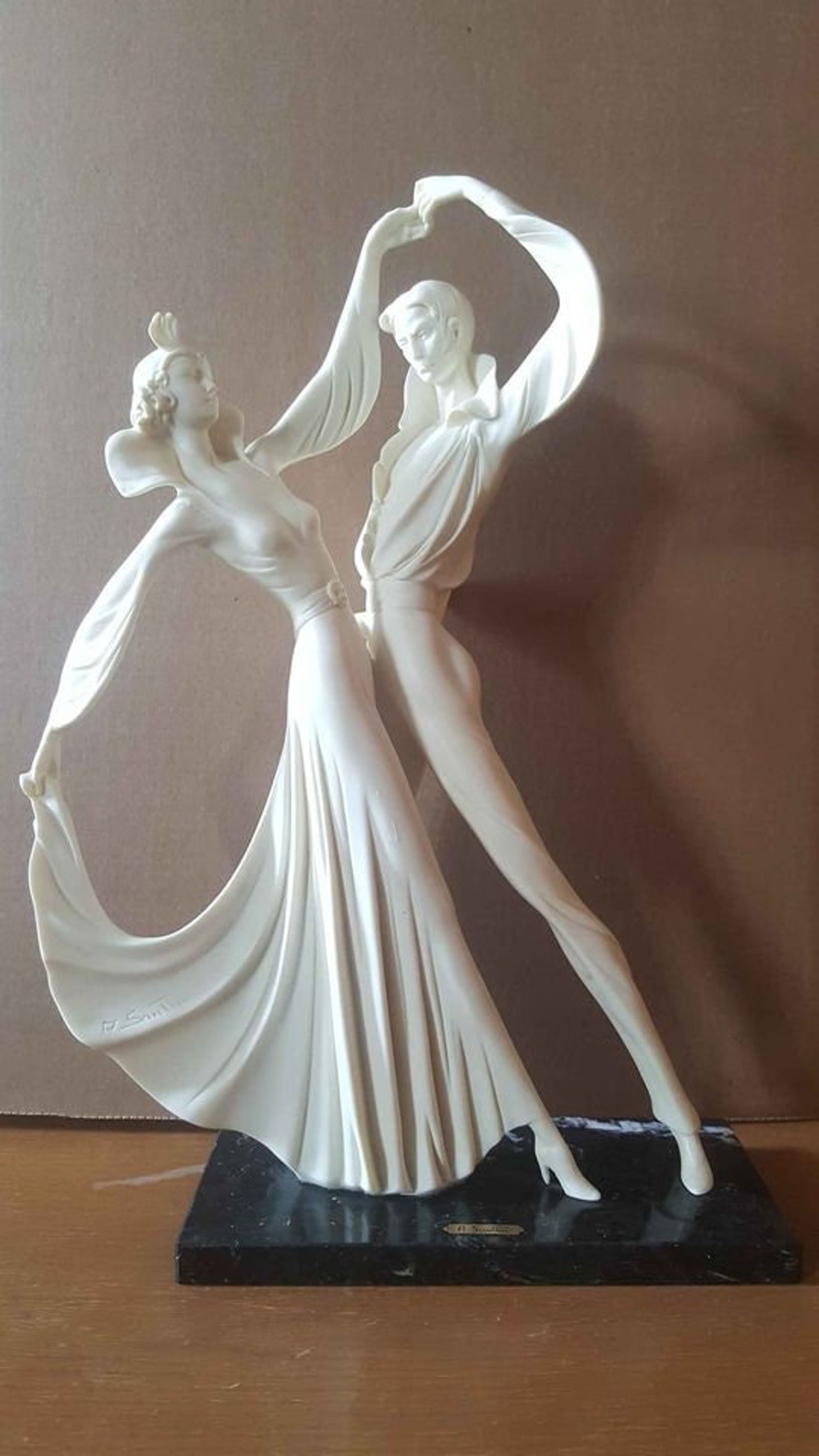 Sculpture2. A. Santini Signed Ballroom Dancers Figurine Etsy