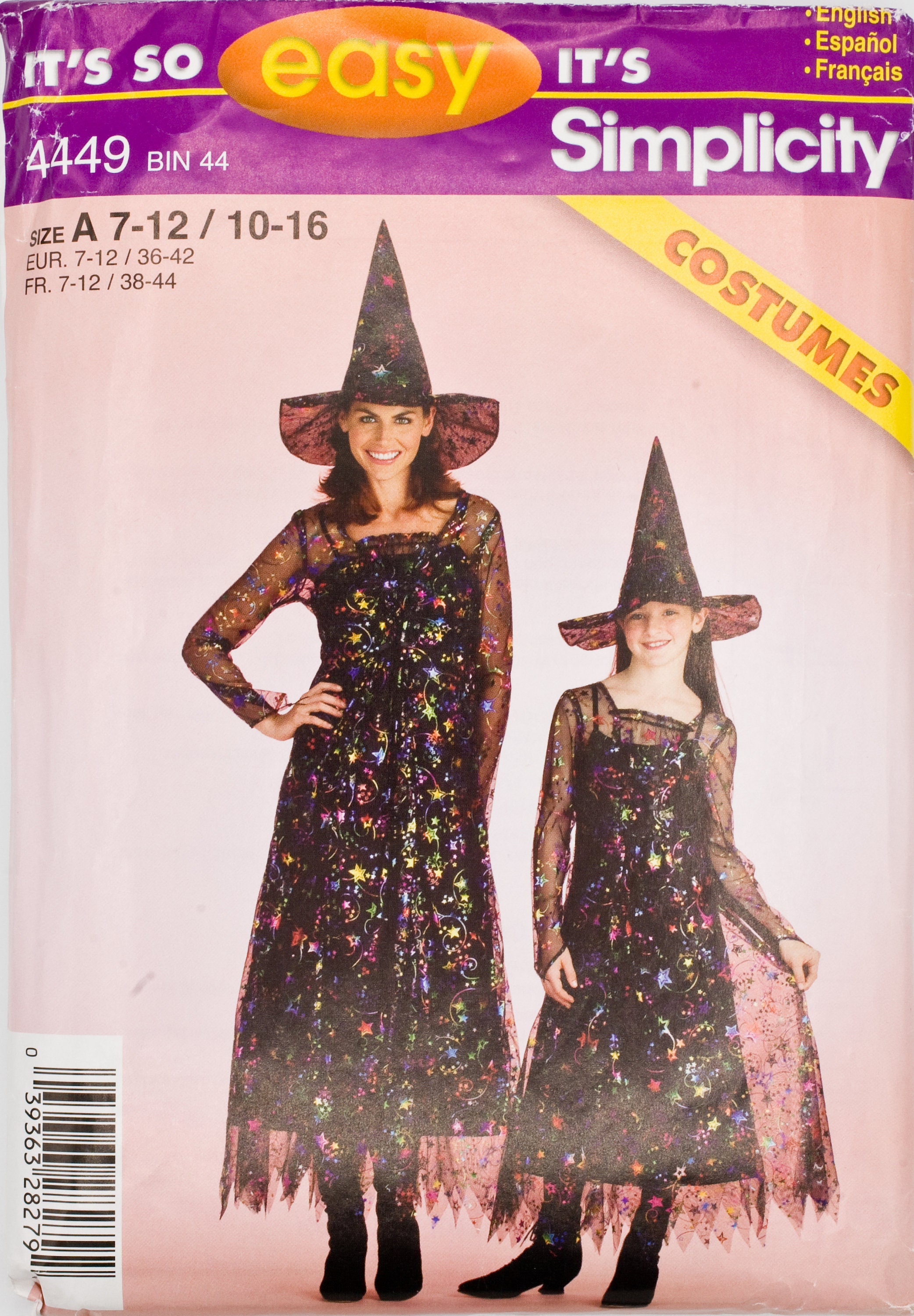 Simplicity Costumes Sewing Pattern 4449, Easy to Sew, Halloween ...