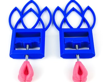 Bad Princess Nipple Clamps (pair) - Tiara DDLG (cute colourful toy; daddy dom punish babygirl; 3D printed BDSM little girl punishment)