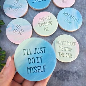 Classic Mum Sayings Cookie text Embosser Stamps Set - Mothers Day Mum Joke
