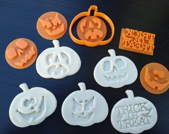 Halloween Trick or Treat Cookie stamp Fondant Stamp Multiple Deisgns. Trick or Treat yoself