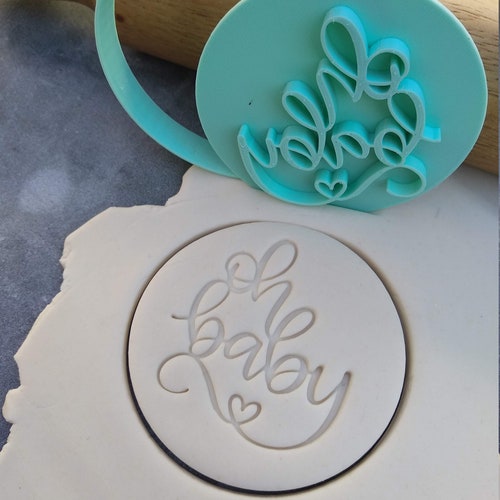 Custom Cookie Fondant Stamp Baby Shower Cookie Stamp With Etsy Australia