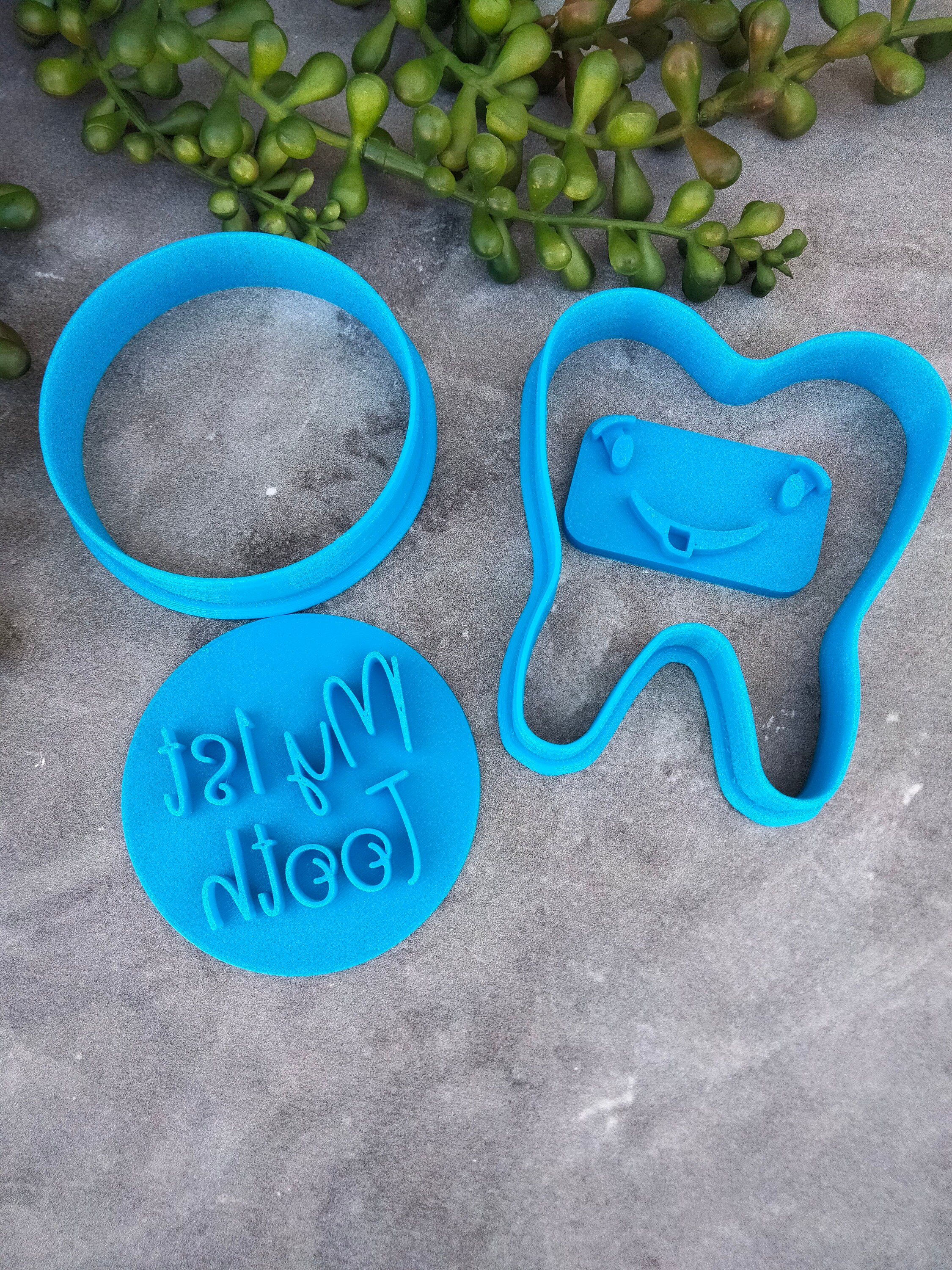 My First Tooth Fondant Embosser Stamp & Cookie Cutter Set With Tooth ...
