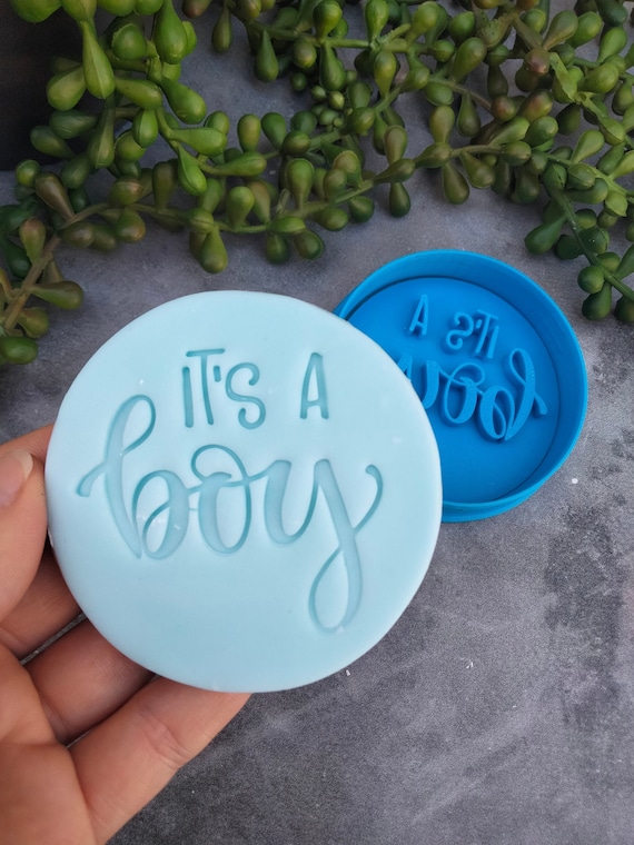 It's a Boy Cookie Fondant Embosser Stamp and Cutter Baby Shower