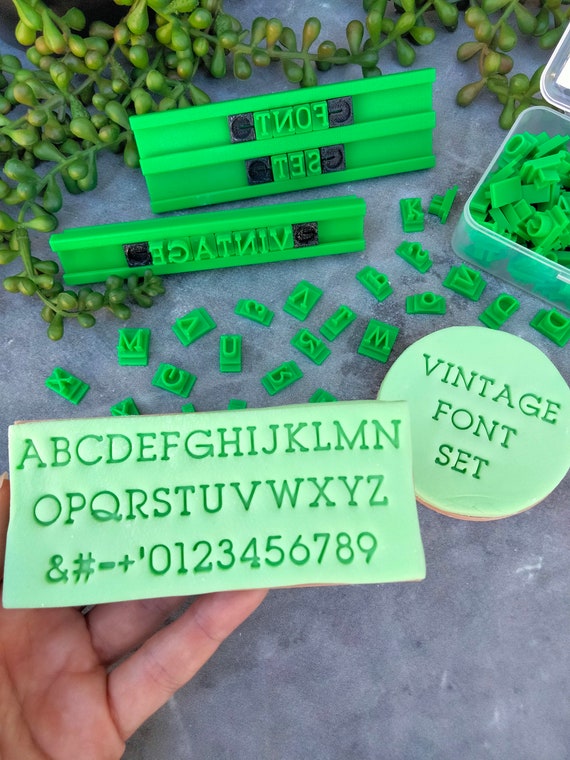 cookie stamp alphabet fondant stamp set