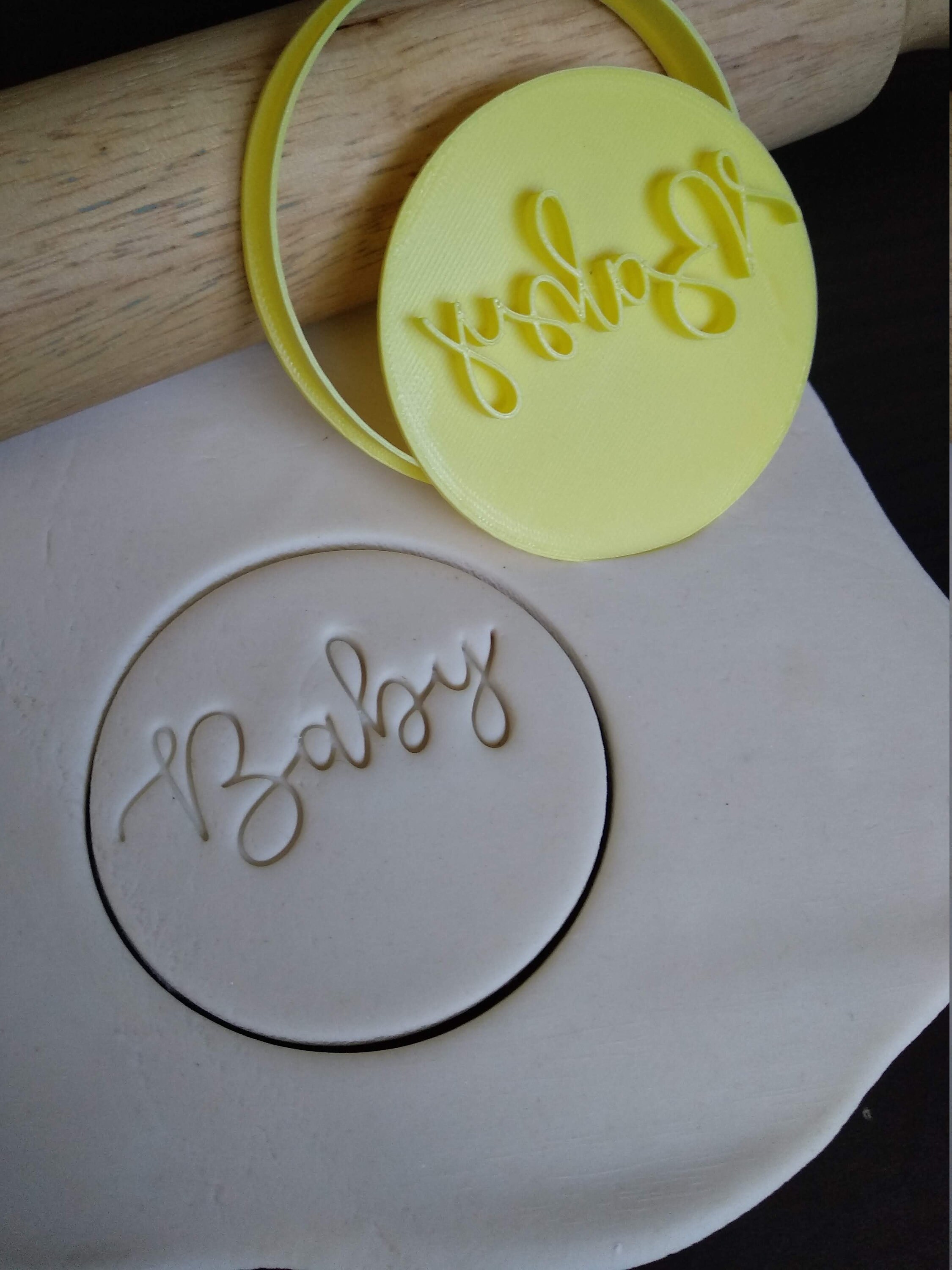 Baby Cookie Fondant Embosser Stamp and Cutter Baby Shower Etsy