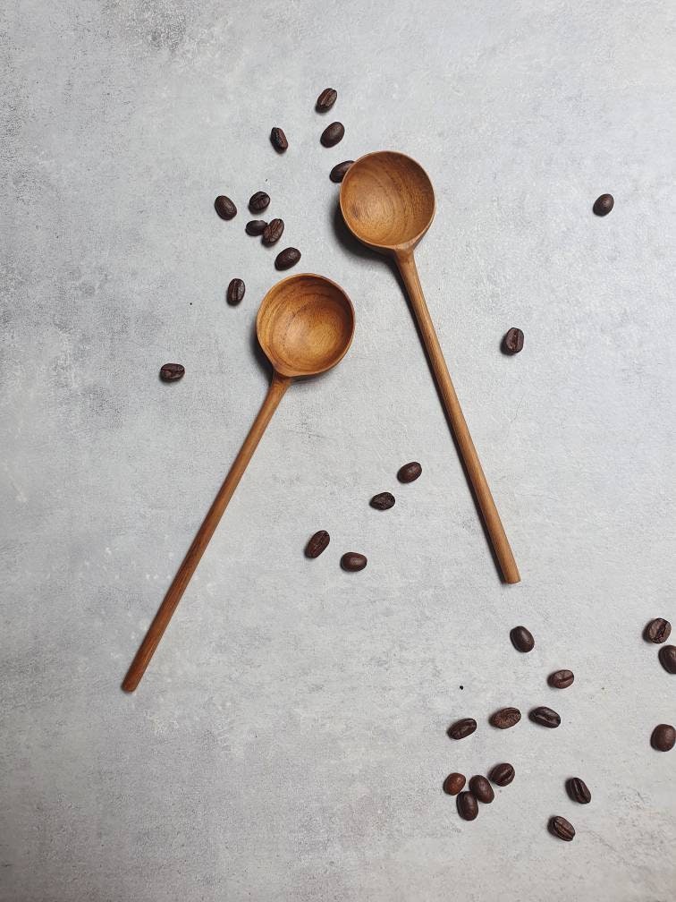 Teak Round Measuring Spoons // Artisanal Designer Kitchen Tools //