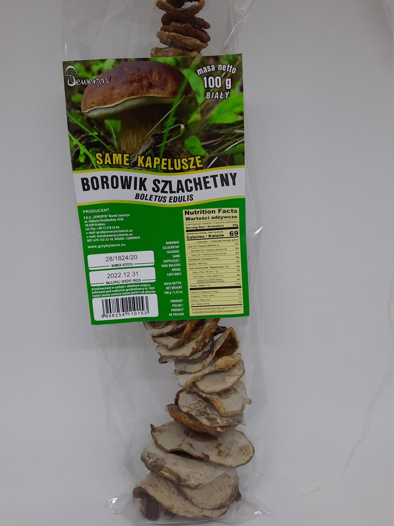 Seweryn Dried Mushrooms Porcini Borowik Szlashetny Whole Caps Etsy