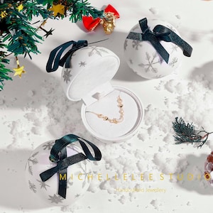 Weihnachten Schmuck Geschenkbox ,Weihnachtsverzierung , Weihnachtsbaumschmuck , Schneeball Geschenkbox