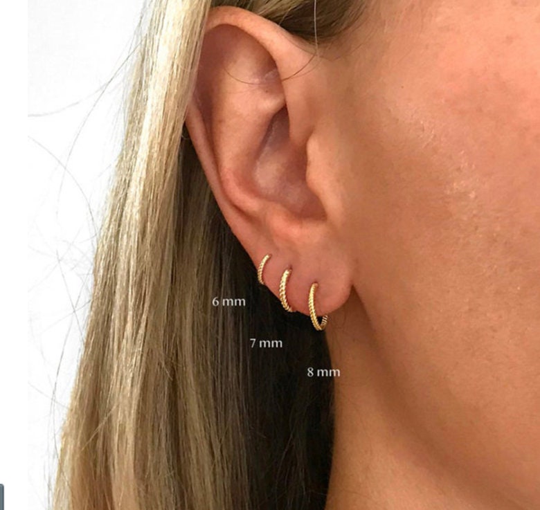 Twisted hoop earring / pierce / gold | Tostalgi