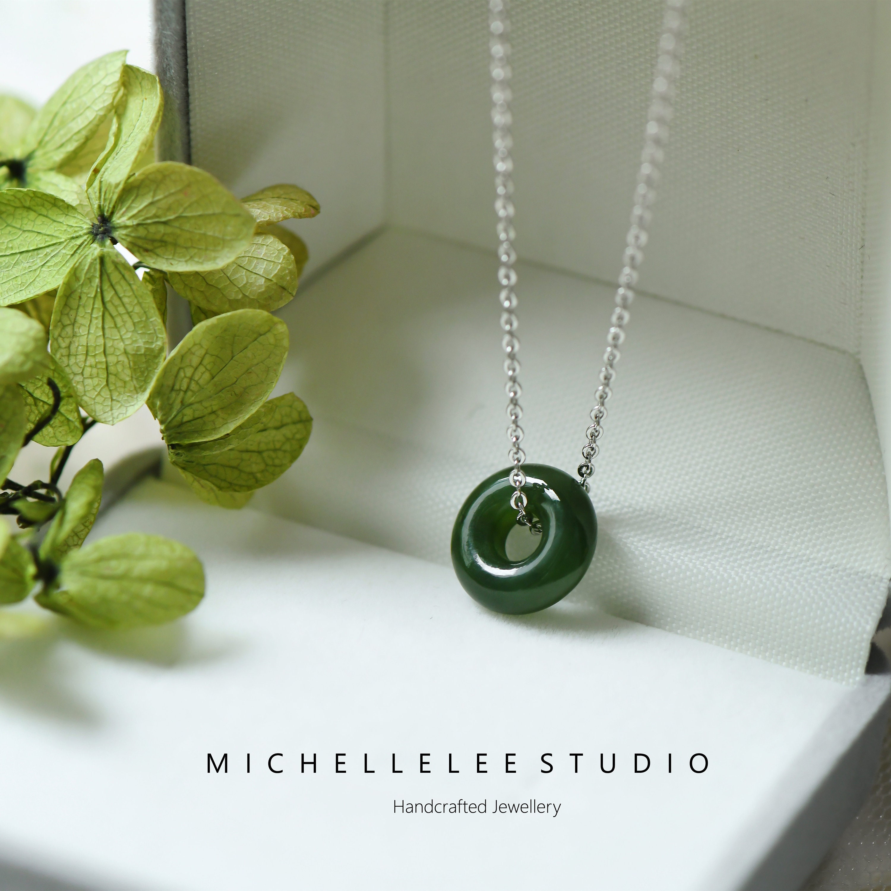 Jade ring necklace discount