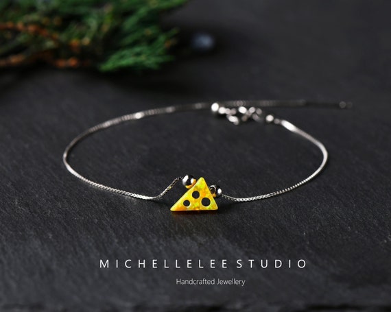 Dainty Cheese Opal Bracelet, Sterling Silver Chain - Etsy
