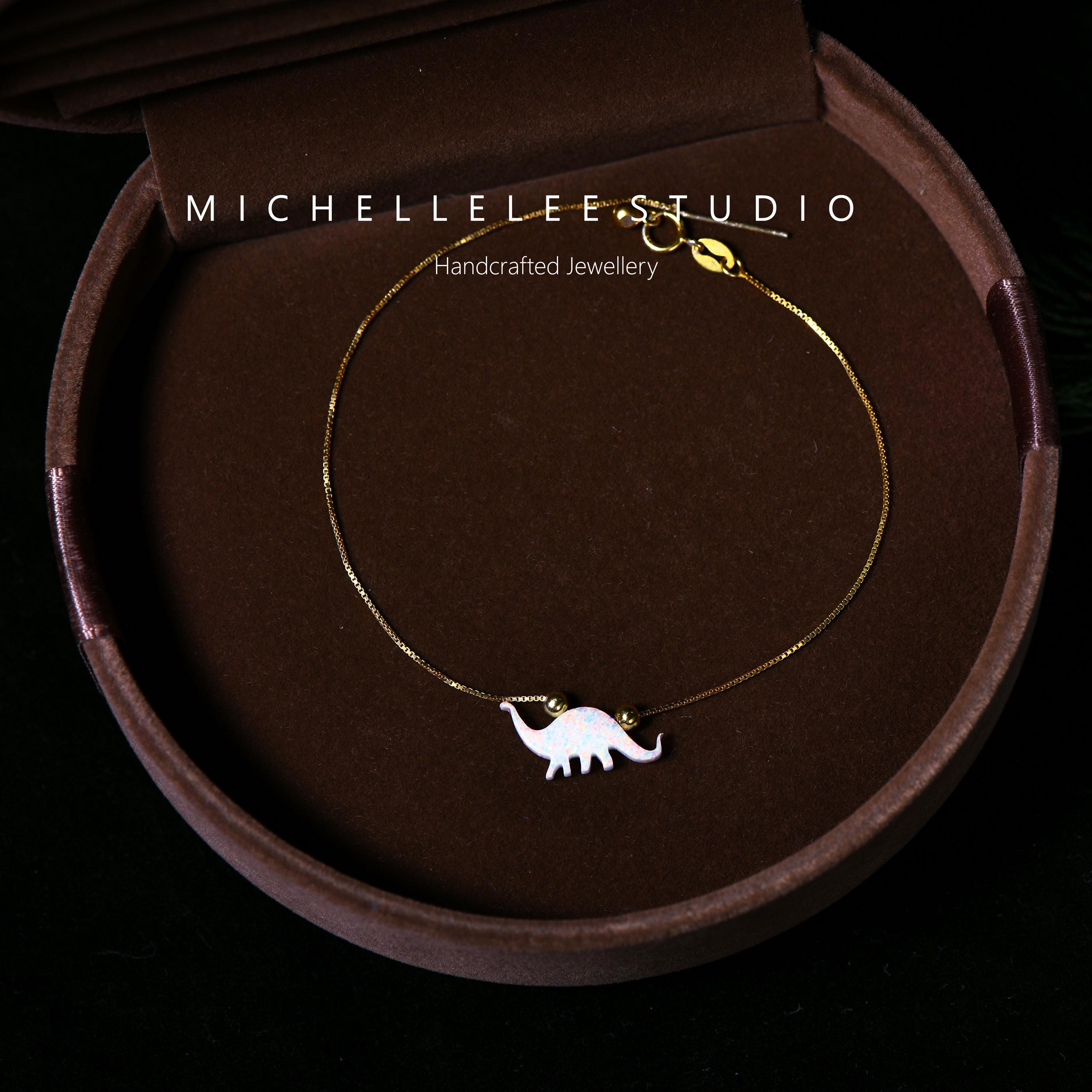 JERWLI Bracciale Fungo In Argento 925 Con Opale – Gioiello Ipoallergenico Per Donne, Ragazze, Amanti Della Natura, Regalo Confezionato, Catena 18+5 Cm - 3