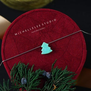 Grüner Opal Baum Opal Halskette, Weihnachtsbaum Anhänger in 925 Sterling Silber, Weihnachtsbaum, Weihnachtsmann, Geschenk für Sie