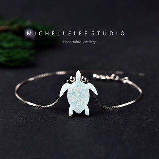 Bracciale Tartaruga In Argento Sterling 925 - Simbolo Di Longevità E Fortuna - Gioiello Donna Con Pietra Di Luna