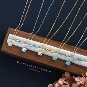 Witte vuuropaal planeet hanger ketting, Saturnus ketting, hemelse ketting, ruimte ketting afbeelding 6