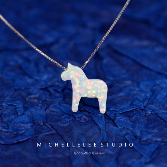 Opal Necklace Fire Opal Dala Horse 