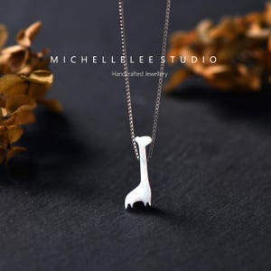 Infinite U Collana Con Ciondolo Giraffa In Argento Sterling 925 - Lunghezza 45 Cm, Regalo Con Sacchettino