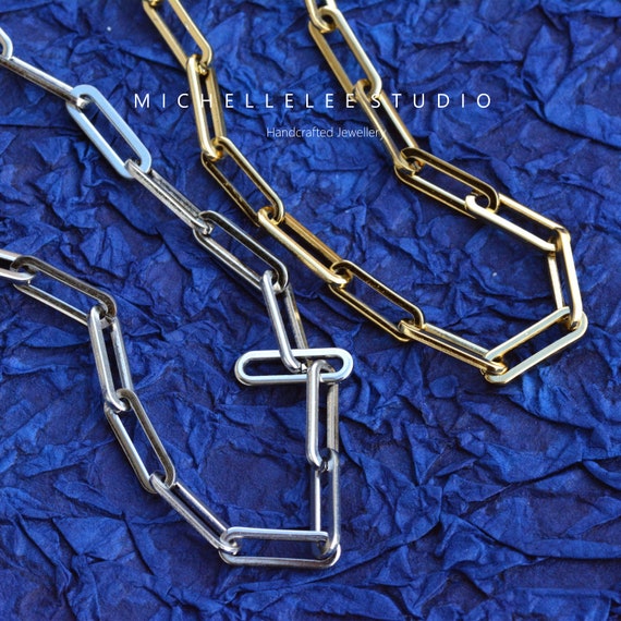 Chunky stainless steel best sale necklace